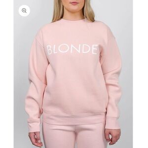 Brunette The Label Pink Blonde Crew Neck Sweatshirt